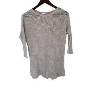 J. Jill Oatmeal Linen Sweater - Small linen and cotton blend spring summer